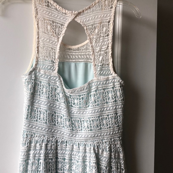 MAISON JULES CROCHET DRESS MINT UNDERLAY SZSMALL - Picture 3 of 5
